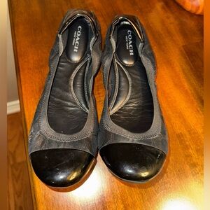 Coach Black Signature Women's Ballet Flats 9.5